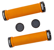 Грипсы Vinca sport, с метал. зажимами, длина 129мм, оранжевые, зажим чёрный H-G119 orange/black