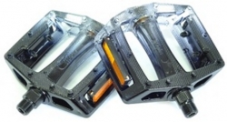 Z-Plus, Педали Z-0911, Fade, пластик прозрачный/черный, CrMo ось 9/16", 90x95x28mm, 127g