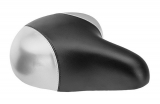 Седло TRIX комфортное с пужинами 245x210 мм, черно-серое, AZ-0801A silver