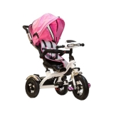 Трехколесный детский велосипед TRIX HG-T60, бело-розовый