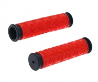TRIX, Грипсы 2-х компонентные, 125 мм, черно-красные HL-G49 red