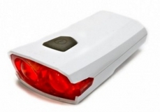 Задний фонарь X-light, белый корпус, USB шнур, аккум. 3,7V, 300mAh, XC-122R