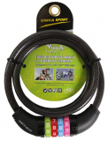 Vinca Sport, Велозамок кодовый 10*1000мм, черный, VS 101.427 black