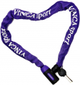 Vinca Sport, Велозамок - цепь 6*1000мм, фиолетовая оплетка, VS 101.759 violet
