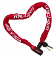 Vinca Sport, Велозамок - цепь 6*1000мм, красная оплетка, VS 101.759 red