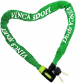 Vinca Sport, Велозамок - цепь 6*1000мм, зеленая оплетка, VS 101.759 green