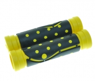 Грипсы резиновые 120 мм, черный/желтый, "точка"